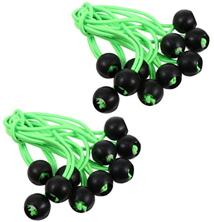 BELLIFFY 20stücke Teiliges Heavy Duty Schwarze Elastische Ball-spannseile Wetterfeste Gummiabspannleinen Für Zelte Planen Und Camping Schnell Und Einfach Zu Befestigen Vielseitig Einsetzbar