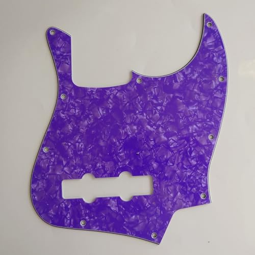 10-Loch-Pickguard Jazz J Bass für 4-Saiten Fender USA/mexikanische Jazz Bass Gitarre Teile (5 Purple Pearl)