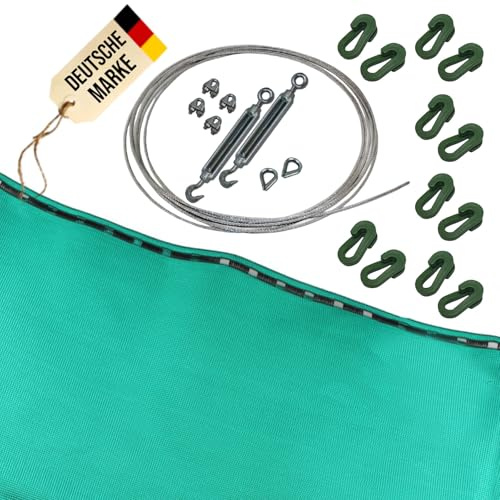 Stronghold Pfeilfangnetz Set, grün 3m hoch, Armbrust & Bogenschießen | Pfeilfang, Fangnetz für Pfeil & Bogen inkl. Zubehör, Montageset, Made in Germany
