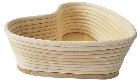 Panier Couvercle Vigne de Cœur avec 21,5x19cm Fermentation | , Antiadhésif Levée de Pâte, Usage Boulangerie et Cuisson Artisanale