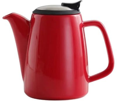 GOOPEEG Teiera Giapponese Teiera for Uso Domestico Teiera in Ceramica Resistente alle Alte Temperature Set da tè Caffettiera Contenitore for La Preparazione Teiera Tradizionale(Rot,920ml)