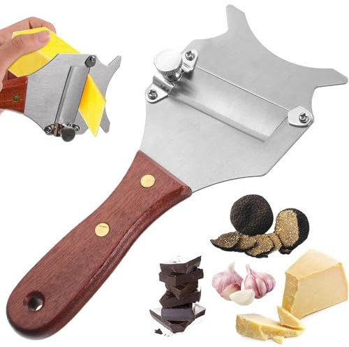 Affetta Tartufo, Rasoio per Cioccolato in Acciaio Inox per Tartufo, Affettatrice Professionale per Tartufo, Tagliatartufi Regolabile in Acciaio Inox per Tartufi, Formaggio, Aglio, Funghi