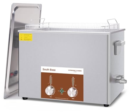 SOUTH BASE Limpiador Ultrasónico, 37L 720W, con Cesta, Temporizador y Calentador, Máquina de Limpieza Ultrasónica Codificada para Armas, Motores, Piezas de Carburador, Cadenas