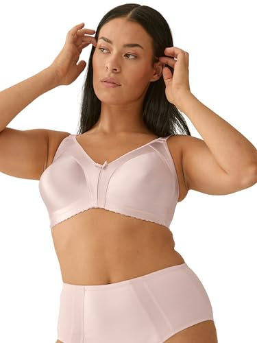 Naturana® Minimiser Bra without Underwire [Cup B-G] I Optimal Maximum Hold Thanks to Perfect Cut and Wide Straps I Elegant Bra Minimiser for a Visually Smaller Cup Size, Blush, 40D