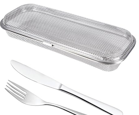 Generisch Edelstahl -Utensilienkorb - Mesh Silberwarenorganisator für Küchenschubladen & Geschirrspüler | Besteckhalter für Löffel, Messer, Gabeln und Geschirrspülenzubehör