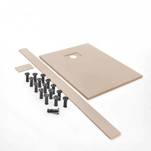 MILANO Sand Textured Rectangular Shower Tray Riser Kit 1200 x 800mm