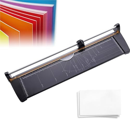 A2-Papierschneider, professioneller manueller Rollenschneider, Büro-Schneidemaschine mit transparentem Lineal, Schneidemaschine für A2/A3/A4/A5-Papier, Fotos, Karten, Rotationspapierschneider