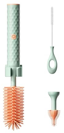 Versatile Electric Baby Bottle Brushes Silicone Bottle Brush Set Time Saving Electric Cleaner Brush for Bottles Cleaner Automatic Baby Nipples Straw Glass Cup