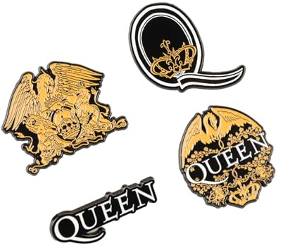 Grupo Erik Queen Broche Anstecker Pin Merch Geschenke | Broschen für Kleidung Set 4 Buttons Accessoires Fanartikel