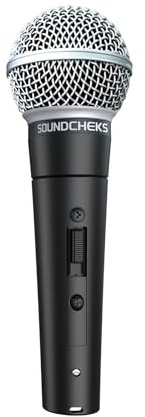 Soundcheks Dynamic Microphones, XLR Professional Vocal Microphones for Studio & Live Performance Super Cardioid Handheld Mic for Vocals,Podcasting,and Recording (No Cable)