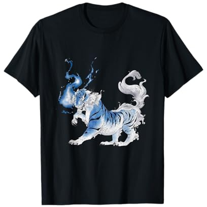 Japonais Aesthetic Tiger Tokyo Japon Manga Anime Asiatique 80's T-Shirt