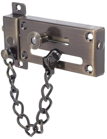 Zerodeko Chaîne de Sécurité Porte en Acier Inoxydable, Verrou à Chaîne Allongée, Serrure Intérieure Renforcée pour Portes Larges et Étroites, Protection Sécurisée pour Entrée et Intimité,