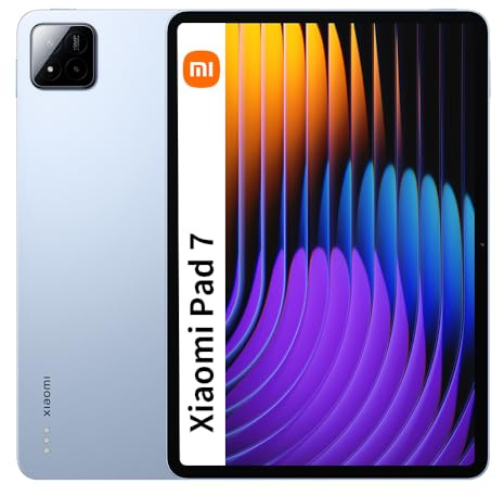 XIAOMI Tablette Pad 7, 12Go+256Go, 11,2 Pouces, 13 MP, Résolution 2136x3200, 144Hz, IPS LCD, Capacite de Battere 8850mAh, Bleu, Dolby Vision, Android 15, avec Chargeur