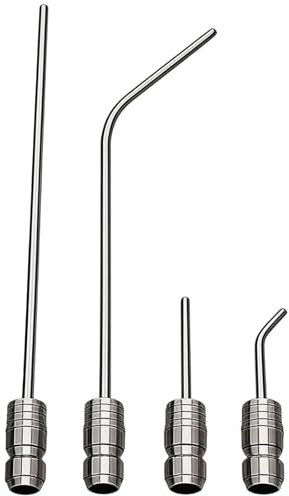 4Pack Pressure Washer Nozzles Accessories, Pressure Washer Extension Wand with 1/4 Quick Connect, Heavy Duty Hose Washer Spray Nozzle Kit with Straight Curved Needles, for Washing Machine AC Cleaning