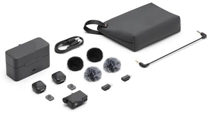 Per DJI per Mic Mini Microfono Discreto 48 ore di funzionamento Custodia con Tra stabile(2TX 1RX Lightning)