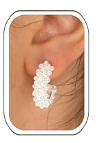 Perlen Ohrringe Damen, Elegante Perlenohrringe, Ohrstecker für Damen, Creolen mit Perlen, Hypoallergen Jewelry for Women, Schmuck Geschenke für Frauen Damen