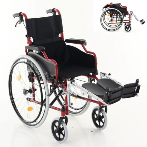MegLob Fauteuil Roulant Pour Enfants Blessés Se Remettant D'une Fracture ;Poussette Légère Et Pliable En Alliage D'aluminium ;Repose-Pieds Amovibles Qui Reposent À Plat À 180°,Aa