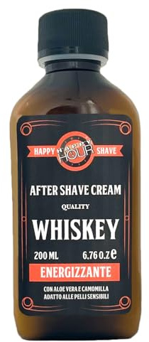 Happy Hour Whiskey Barber energetische After Shave Creme - Made in Italien - 200 ml