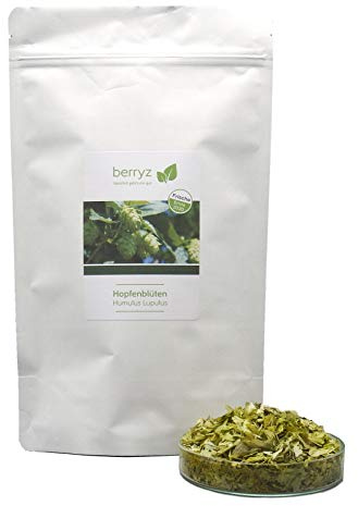 Hopfen Blüten | wertvolle Bitterstoffe | Hopfentee ideal zum Abend und Nacht | 100% natürlicher Kräuter Tee | 60g