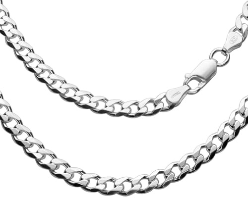 STERLL Herren Hals-Silberkette Sterling-Silber 925 Ohne Anhänger Ökologische Verpackung Partner Geschenke