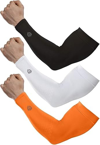 SHINYMOD Armmanschett för herr och dam ärm anti-UV-skydd UPF 50 tatueringsöverdrag kompressionssportärmar (1/3 par)
