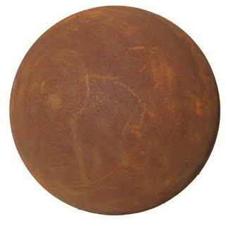 Klocke Edelrost Dekor Gartenkugel/Rostkugel zum Dekorieren - Tolle Auswahl - Ganzjährige Gartendekoration - Winterfest - Garten Rostkugel/Metallkugel (Groß: Ø 50cm, Schlicht)