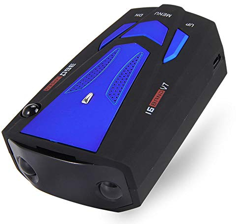 Riloer Fahrzeugradar-Detektor, 360 ° Car Trucker Speed ​​V7 GPS-Radarwarner, 16-Band-Kamera-Sprachalarmwarnung