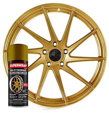 ITC International Tool Company Superwrap Vinyl Spray Paint Wrap For Alloys - Mirrors And Accessories 325ml (Gold)
