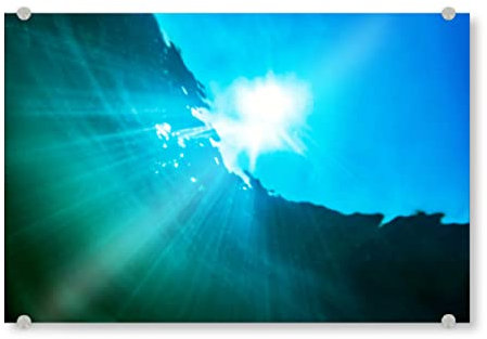 artboxONE Acrylglasbild 45x30 cm Natur Reflexion unter Wasser Bild hinter Acrylglas - Bild Meer Meer meerbilder
