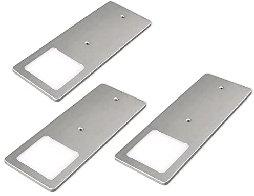 kalb | LED Unterbauleuchten silber 5W- sehr flache Küchenleuchte, Auswahl:3er Set warmweiss