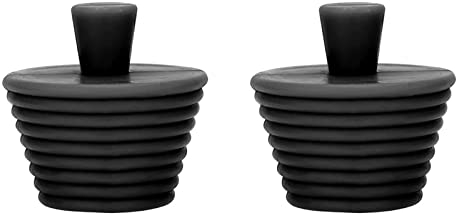 Universal Silikon Waschbeckenstöpsel, Abflussstopfen Universal Spülenstopfen Universal Stöpsel Spülbecken für Küche, Badewanne und Waschbecken - Schwarz 2 Stück