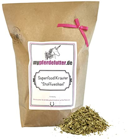 mypferdefutter Stoffwechsel Kräuter für Pferde 100% Natur PUR - Pferdekräuter frei von Zusätzen für Dein Lieblingspferd - unterstützen den Stoffwechsel, die Leber & Niere (1000 g)