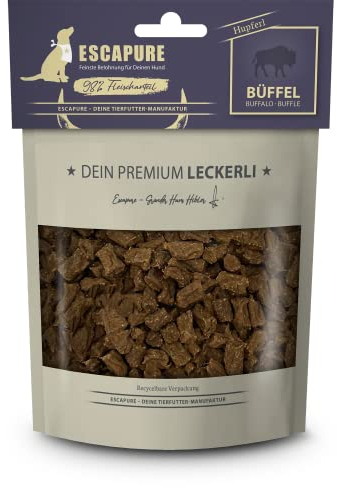 ESCAPURE Hupferl - Hunde Leckerli aus Büffelfleisch in Premium Qualiät - 98% Muskelfleisch - Protein Trainingssnacks ohne künstliche Zusatzstoffe & Getreide (150g)