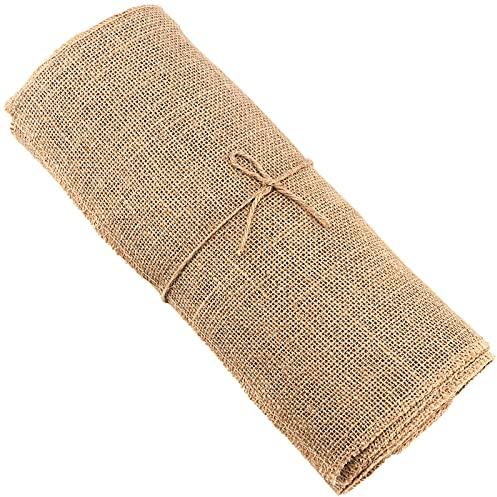 PINGEUI Rouleau de toile de jute - 10 m x 30 cm - Rouleau de toile de jute pour travaux manuels, fête de mariage, chemin de table, décoration rustique
