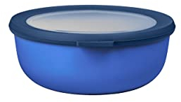 Mepal - Multi Bowl Cirqula Round - Contenitori Plastica con Coperchio - Adatto come contenitore ermetico per Frigo, microonde, Congelatore e piatti da portata - Ciotole Cucina - 1250 ml - Vivid blue