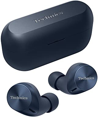Technics EAH-AZ60M2EA Auriculares Inalámbricos Cancelación De Ruido, Bluetooth Multipunto 3 Dispositivos, Cómodos Intraurales, Carga Inalambrica, Azul Medianoche