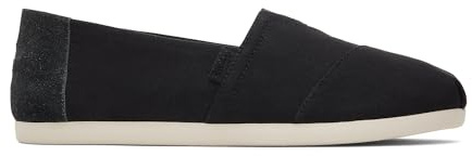 TOMS Alpargata 3.0, Mocasín Plano Hombre, Gamuza de Sarga cepillada Negra, 44 EU