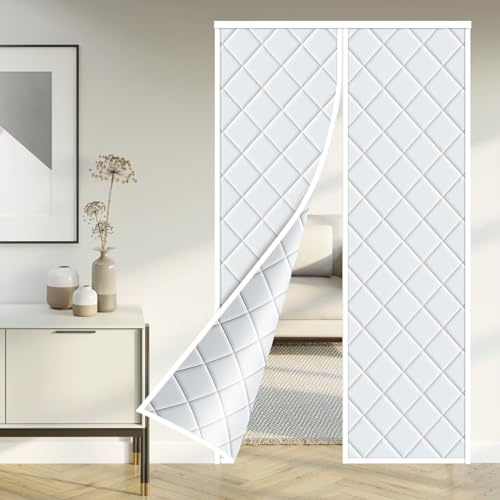 URBZUE Cortina de Puerta con Aislamiento Térmico Magnético 100 x 220cm, Mosquitera Puerta Magnetica, Cortinas de Invierno para Puertas, Aislamiento Protección contra el Frío, Balcón, Dormitorio