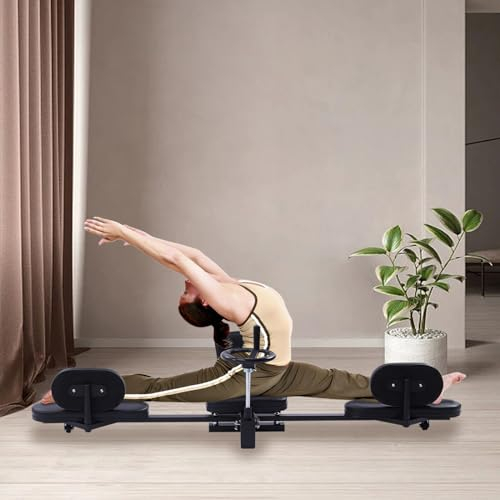 Beinstretcher,180-Grad Beinspreizer Mechanischer Bein-Strecker Maschine mit Rückenlehne und Schwenkrädern,Beintrainer für Tanzstudio oder Home Gym