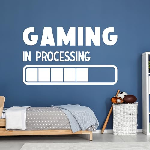 GRAZDesign Wandtattoo Gamer Gaming Kinderzimmer für Jungen - Mädchen, Wandaufkleber Jugendzimmer Gamerzimmer, lustige Sprüche - 82x50cm / schwarz