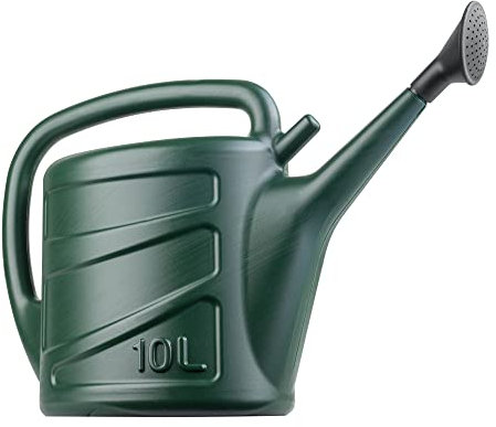 Hardys 10L Green Rose Watering Can - Outdoor & Indoor Watering Can with Detachable Sprinkler Rose Head, Long Spout Water Can for Houseplant & Garden Plants