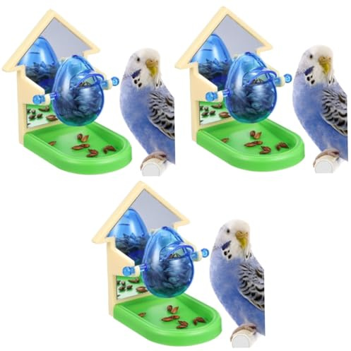 BESPORTBLE 3pcs Parrot Food Leakage Toy Fun Pet Bird Dispenser for Training and Entertainment for Cockatiels and Budgies