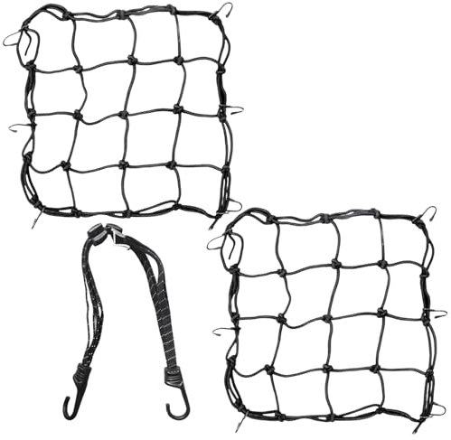 Rete Di Carico Per Moto Da 2 Pezzi, 1 Corda Intrecciata Per Casco, Copertura Per Bagagli In Rete, Rete Di Serbatoio Del Carburante Per Moto, Rete Di Carico Elastica