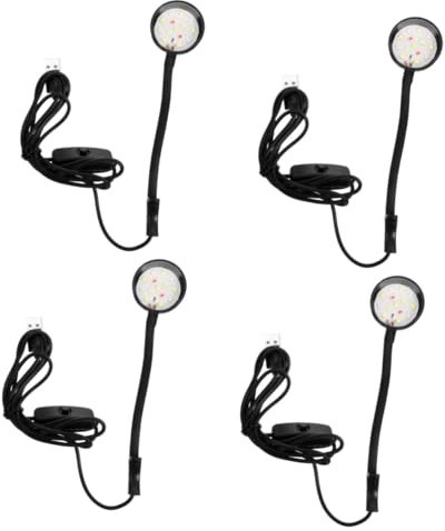 MILISTEN 4 Stück kleines Aquarium Licht led ligts led-light Aquarienleuchte klemmen Mini-Lichtclip für Aquarien kleine Fischbecken Verschleißfeste Aquarienlampe kleines Aquariumlicht