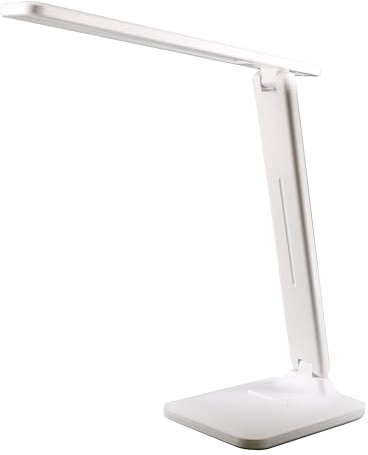 Unilux HALO, LED-skrivbord, 3 ljusstyrka, vikbar och bärbar trådlös lampa, uppladdningsbar, taktil, vit