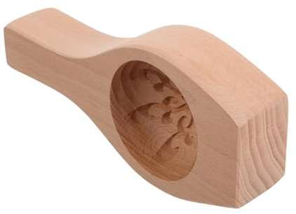 Cabilock Wooden Pastry Mold for Steamed Buns Dumplings DIY Baking Press Mold Flower Shape for Making Traditional Chinese Desserts and Cookies
