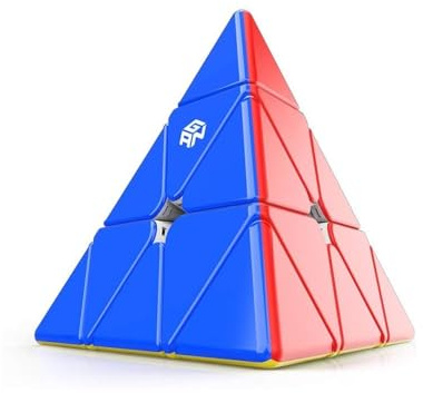 XMDCuber GAN Pyraminx M Magnetic Speed Cube - Stickerless 3x3 Pyramid Puzzle with 36 Magneten, 3-Layer Magnetic Pyramid Cube for Speedcubing
