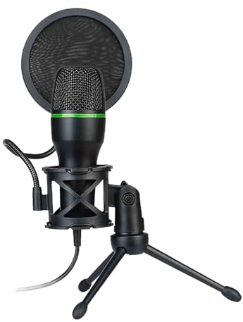 Kondensatormikrofon, 5 mikrofoner för streaming | PC-kondensatormikrofon - datormikrofonpaket, plug and play för musikinspelning, onlinespel, inspelning i st