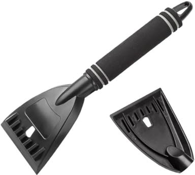 Auto Eiskratzer Windschutzscheibe Schneeräumung Schaufel Extra Lang Kratzfrei Eisbrecher Schneeentferner Winter Schnee Reinigung Bürste (Schwarz)
