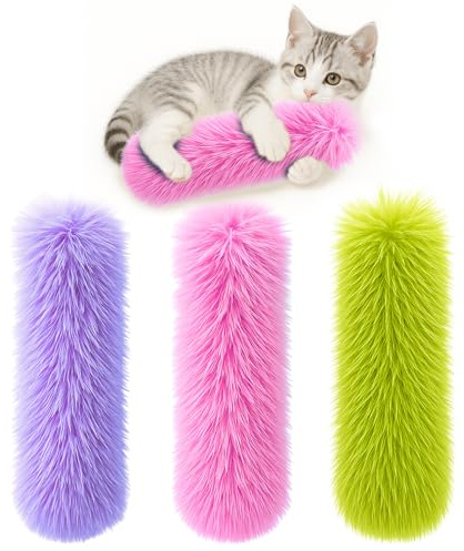 Petinstinct 3 Pack Cat Pillow Toys with Catnip, Soft Plush Crinkle Cat Kicker Toys, Interactive Indoor Kitten Chew Toys for Kitty Exercise, Catnip Toys, Promotes Self Play for All Breeds